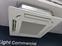 Unité de climatisation cassette de plafond Gold Fin DC Inverter avec compresseur DC pour le chauffage et la climatisation, idéale pour les bureaux et les supermarchés