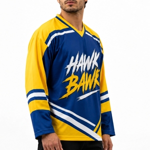 Maillot de hockey personnalisé pour homme, manches longues, performance sportive, respirant, coupe athlétique, pour homme - Product Image 3