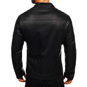 Chaqueta de Motociclista de Cuero Vintage Premium para Hombre, Forro Suave, Estilo Retro, con Múltiples Bolsillos con Cremallera Funcionales - Product Image 5