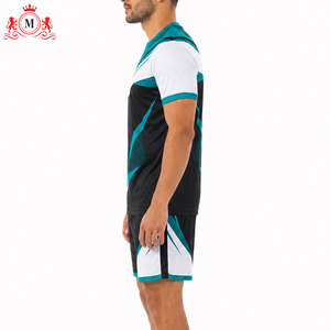 ชุดเสื้อฟุตบอลแบบซับลิเมชั่นสำหรับผู้ชาย กางเกงขาสั้น ชุดยูนิฟอร์มฟุตบอลผู้ใหญ่ ผ้าโพลีเอสเตอร์ระบายอากาศ ตรวจจับรอยตะเข็บ - Product Image 3