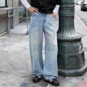 กางเกงยีนส์ทรงแบ็กกี้สำหรับผู้ชาย ดีไซน์ล่าสุด บริการ OEM คุณภาพพรีเมียม สวมใส่สบาย - Product Image 4