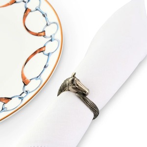 Unique Horse Head <b>Silver</b> Finished <b>Napkin</b> Ring Perfect For Resort Dining Cafes And Stylish Table Settings Wholesale From India - Product Image 2