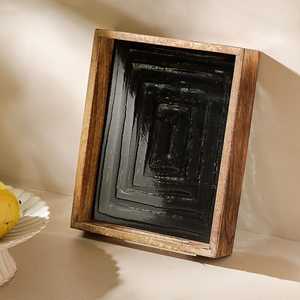 Plateau de service en bois fait main pour fromages, fruits, aliments, thé, café – Idéal pour restaurants, hôtels, maisons, jardins – Vaisselle et articles de table - Product Image 3