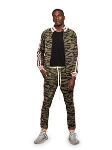 Ensemble de survêtement décontracté d'hiver pour hommes, respirant, avec logo personnalisé, taille élastique, 100 % polyester, pour l'entraînement sportif - Product Image 5