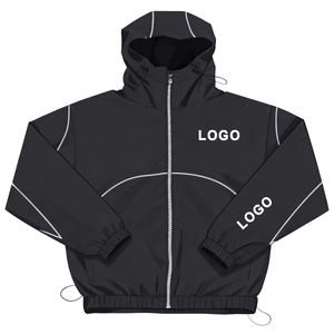 Factory Custom 3m Reflective Zip up Hoodies and <b>Nylon</b> <b>Track</b> <b>Pants</b> Windbreaker Tracksuit Lightweight Jogger <b>Nylon</b> Windcheater Set - Product Image 3