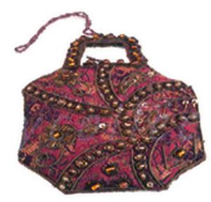 Adorno Navideño de Plástico Irrompible con Cuentas y Bordado Zari Hecho a Mano en India, Forma Circular/Ovalada, Estrella de la Mejor Calidad - Product Image 3