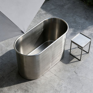 304SS Stainless Steel Cold Plunge Bathtub <strong>Ice</strong> <strong>Bucket</strong> for Athletes Recovery Indoor/Outdoor Free Standing 1-Person 126x66x76cm - Product Image 4