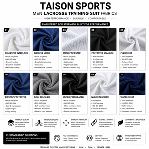 Traje de Entrenamiento de Lacrosse Unisex TAISON SPORTS Premium, 300 GSM, Poliéster Interlock, Color Beige con Paneles Chevron, Sublimación Personalizada - Product Image 2