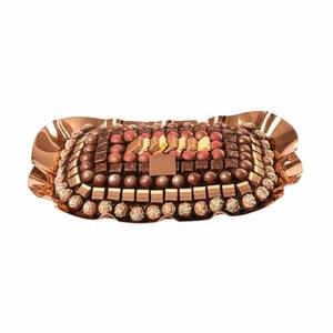 Plateau à chocolat carré orné en or rose de qualité supérieure, plateau à dessert, plateau cadeau pour les fournisseurs en gros - Product Image 3