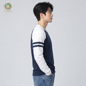 <b>Mens</b> <b>raglan</b> <b>t</b> <b>shirt</b> crafted with lightweight fabric smooth seams and a relaxed silhouette for workouts outdoor activities - Product Image 4