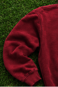 Top Trend <b>Burgundy</b> Fleece <b>Hoodie</b> Pullover Solid Color Hooded Sweatshirt Regular Sleeve Autumn Wear Knitted Plain Dyed Design - Product Image 4