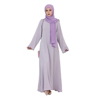 2025 mode Simple robe musulmane solide Abaya arabe turquie dubaï caftan modeste à manches longues Maxi robe islamique vêtements LR593