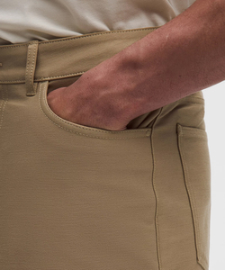 Pantalones Cortos Bermuda para Hombre, Color Caqui, Cintura Media, Cierre de Botones, Estilo Casual, Color Sólido, Tela Oxford de Algodón, Transpirables, con Bolsillos - Product Image 6