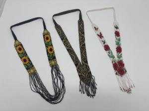 Elegantes Collares de Cuentas de Vidrio Hechos a Mano con Cuentas Vibrantes y Patrones Estilizados, Atractivo de Moda Atemporal, Estilo Étnico Hindú para Fiestas - Product Image 3