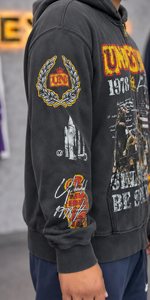 Sweat à capuche zippé pour homme, délavé à l'acide, coupe oversize, style streetwear, imprimé graphique, en molleton de coton épais, fabrication OEM - Product Image 2