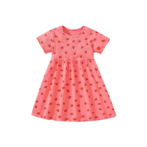 Vestido para Bebé Niña, Algodón Suave, Cómodo, Informal, Suministro al por Mayor, Vestido Floral para Niñas, Ropa de Verano a la Moda - Product Image 1