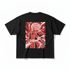 T-shirt décontracté pour homme à manches courtes, style américain rétro, imprimé dessin animé rouge, coupe ample, 180g, coton lisse, été - Product Image 1