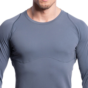 Chemises de compression pour hommes - Vêtements de fitness respirants à séchage rapide, manches courtes, légers, tissu personnalisable, vente chaude - Product Image 6