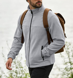 Chaqueta de Forro Polar Tejida Impermeable y Cortavientos con Cuello Alto para Hombre, Ropa de Invierno al por Mayor, 100% Poliéster, Logotipo Personalizado OEM - Product Image 1