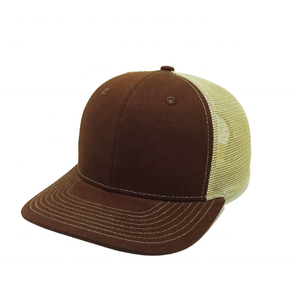 Sombrero de malla de camión de algodón de 6 paneles con logotipo personalizado OEM ODM de fábrica Ri 112 trasero de malla de camionero Snapback ajustable de moda en blanco sólido - Product Image 1