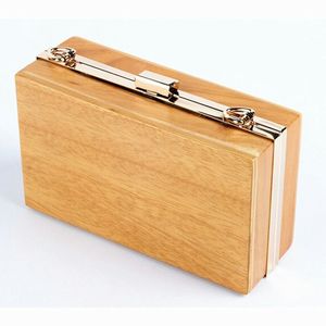 Bolso de Noche de Madera Ecológico de Lujo para Mujer, Hecho a Mano, con Diseño Impreso UV, Bolso de Fiesta de Moda con Correa Desmontable para el Hombro - Product Image 4
