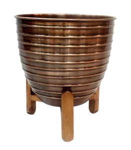 Ensemble de 3 jardinières en métal en fer au design minimaliste moderne de design personnalisé jardinières de sol traditionnelles au prix de gros - Product Image 5