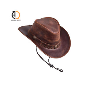 Correa para Sombrero de Vaquero de Cuero 100% Premium, Estilo Occidental, Transpirable, Unisex, para Viajes y Uso Casual - Product Image 1