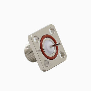Conector RF Hembra BNC de 25 mm con Brida Cuadrada, 50 Ohmios, Totalmente de Latón, Montaje en Panel de Cuatro Orificios, Conector Coaxial para Interconexión de Chasis - Product Image 3