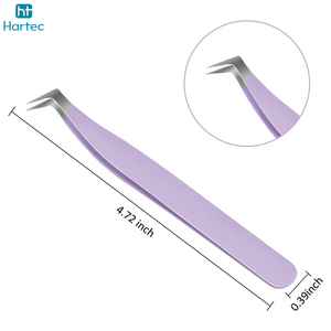 Pinzas Antiestáticas Antideslizantes para Pestañas, con Punta de Fibra en Ángulo de 90 Grados, para Mega Volumen, Pinzas de Precisión para Extensión de Pestañas para Uso en Salón - Product Image 2