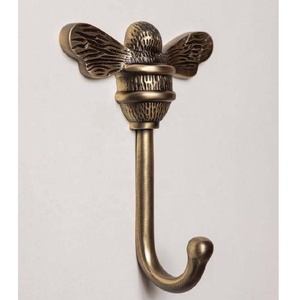 Nouvelle Arrivée - Crochets Muraux Décoratifs en Laiton Massif Abeille - Robustes pour Clés, Serviettes, Vêtements, Écharpes, Sacs et Décoration Intérieure - Product Image 1