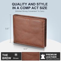 Dompet Pria Kulit Asli Premium 2026, Tahan Lama, Modis, 7 Inci, Pendek, Tipis, Lipat Dua, Buka-Tutup, Kantong Lipat, RFID Aman, Tempat ID
