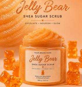 Jelly Bear Shea Sugar <b>Body</b> <b>Scrub</b> Deep Exfoliating Skin Polishing <b>Scrub</b> with Shea Butter Natural Oils OEM Private Label Wholesale - Product Image 1
