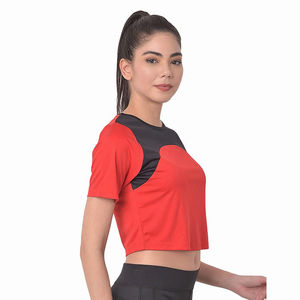 ผู้ผลิตเสื้อครอปท็อปผู้หญิงขายส่ง เสื้อครอปท็อปสตรีทแวร์น้ำหนักเบา รับพิมพ์โลโก้ตามสั่ง เสื้อยืดผู้หญิง - Product Image 3