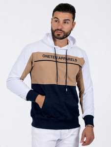 ONETEN APPARELS Sudadera con Capucha de Punto para Hombre, Talla Grande, Diseño Color Block, Otoño - Product Image 4