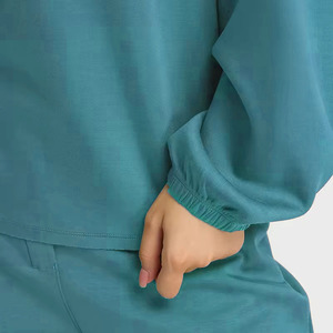 Streetwear Top Women's Cotton Active wear 2-Piece <b>Set</b> with Sweatshirt & Joggers Loose Cotton Blended - Product Image 5