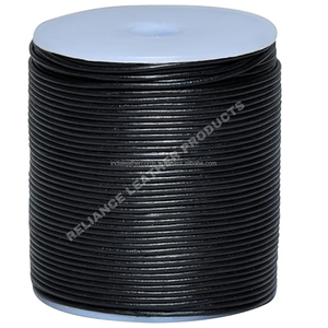 Bobine de cordon en cuir rond noir de haute qualité de 1.5mm pour la fabrication de bijoux et la conception d'accessoires - Product Image 5