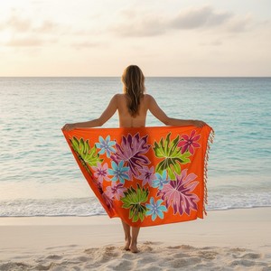 Pareo de Playa de Algodón Hecho a Mano para Mujer, Ligero y Suave, Falda Envolvente, Traje de Baño de Verano, Ropa de Resort Boho, Logotipo Personalizado, Venta al Por Mayor - Product Image 4