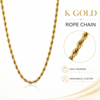 Colliers ras du cou en chaîne torsadée en or K, bijoux de mode tendance, cadeau de boutique, vente en gros, personnalisable