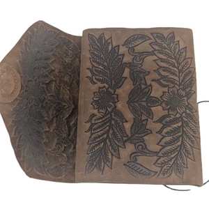 Diario A5 de cuero genuino premium de fabricante indio con 200 páginas y diseño ligero para escritura diaria - Product Image 3