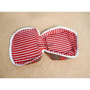 ชุดกระเป๋าเครื่องสำอางผ้าฝ้ายอินเดียลายใบไม้เขตร้อนแบบเย็บติดกัน 3 ใบ กระเป๋าใส่ของใช้ในห้องน้ำ กระเป๋าเครื่องสำอาง กระเป๋าใส่เครื่องสำอางสำหรับเดินทาง - Product Image 5