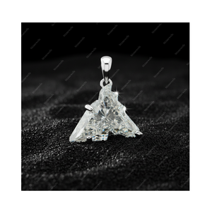 Pendentif et breloque en or fin 925 avec diamant de laboratoire certifié GIA IGI 5 carats DEF VVS VS, cadeau pour lui - Product Image 1