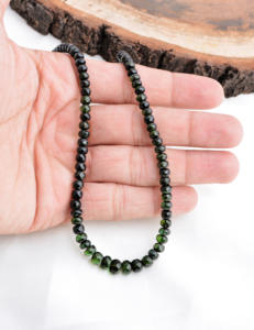 ลูกปัดทัวร์มาลีนสีเขียวธรรมชาติทรงเหลี่ยม พลอยธรรมชาติ สำหรับทำเครื่องประดับชั้นดี - Product Image 4