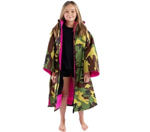 Camouflage Casual Long Badge Waterproof Quick Dry <b>Beach</b> <b>Robe</b> Nylon <b>Changing</b> Cape Hooded Swim Cover for Kids Surfing Travel - Product Image 1