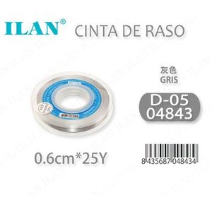 Nastro in Raso 0,6cm 25y Grigio D-05 - Product Image 2