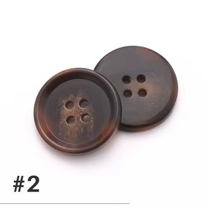 High Quality Custom Round 4-Hole Buffalo Horn Animal Style Durable <b>Handmade</b> Sewing Buttons for <b>Clothes</b> Shirt Suit buffalo bone - Product Image 6