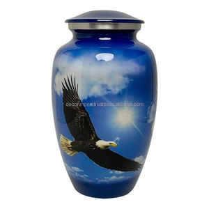 Urna Funeraria Doble Católica Cristiana de Latón Metálico Moderno, Hecha a Mano, Decorativa para el Hogar o Exteriores - Product Image 6