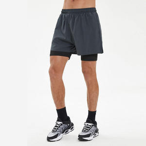 Pantalones Cortos Deportivos 2 en 1 de Alto Rendimiento para Hombre, de 5 Pulgadas, Sin Costuras, con Cordón Ajustable y Bolsillos, para Mantenerse Fresco y Seco Durante los Ejercicios - Product Image 2