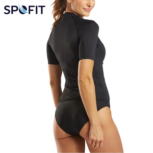 SPOFIT Women's Long Sleeve Rash Guard Anti UV Spandex Polyester <b>Compression</b> Swim <b>Shirt</b> Ready to Ship - Product Image 5