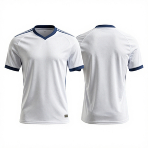 Camiseta de Entrenamiento de Fútbol para Hombre 2025, OEM, Manga Corta, Transpirable, Tela de Spandex/Poliéster, Logotipo Personalizado en la Parte Delantera - Product Image 4