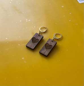 Pendientes de Madera Natural, Joyería Artesanal de Moda, Hechos a Mano, Ligeros, Ecológicos, Accesorios para Mujer, Venta al por Mayor de Artículos de Joyería - Product Image 3